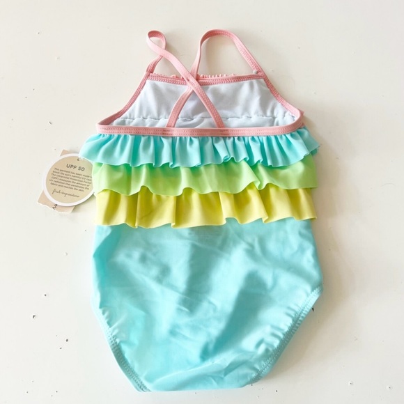 New Rainbow Ruffles Swimsuit NWT - Picture 6 of 15